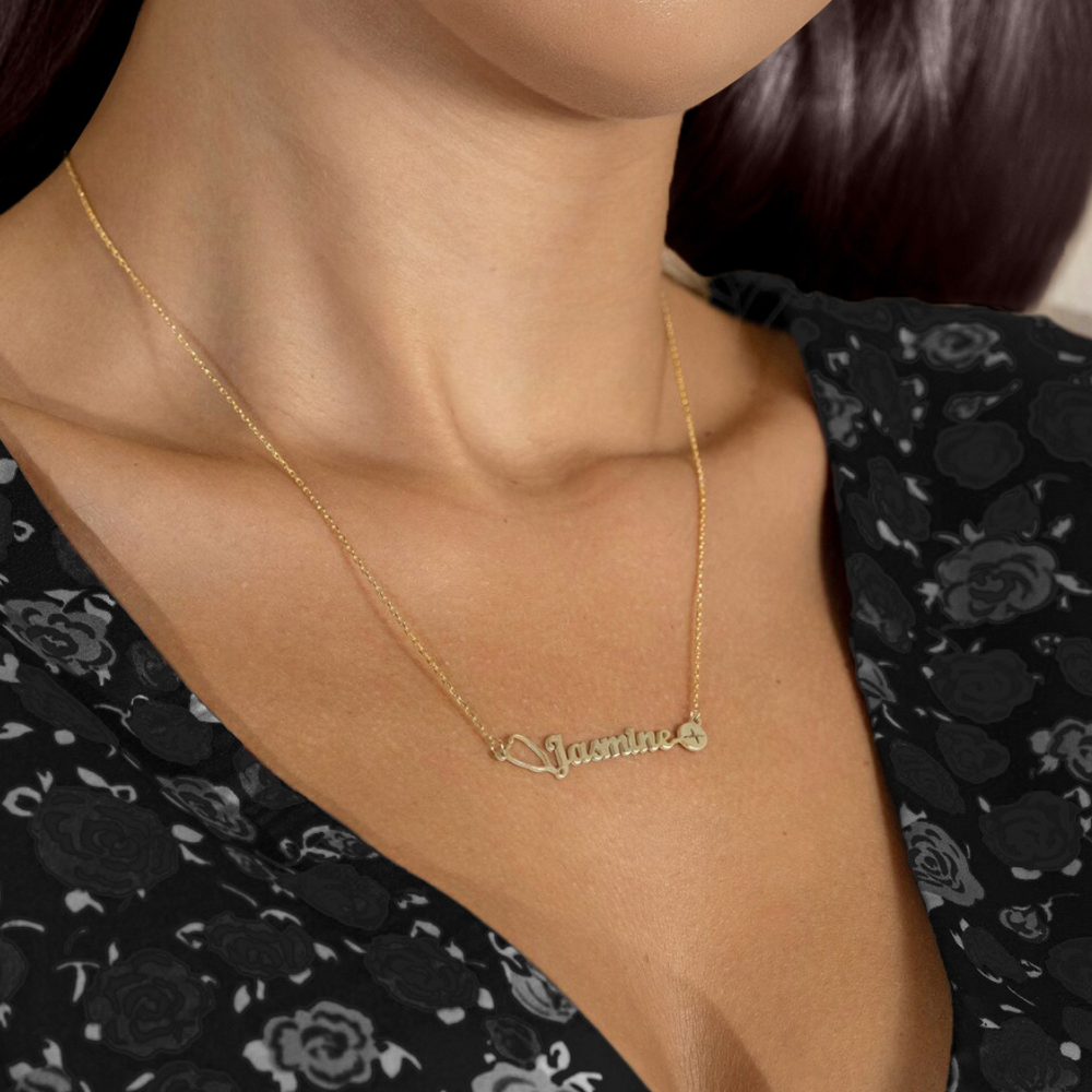 Stethoscope Name Necklace