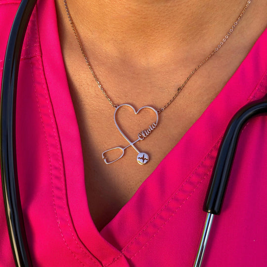 Stethoscope Necklace gifts for nurses graduation doctor gift jewelry