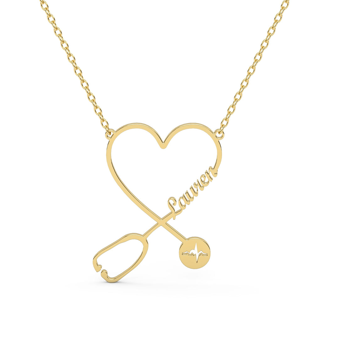 Stethoscope personalized necklace sales
